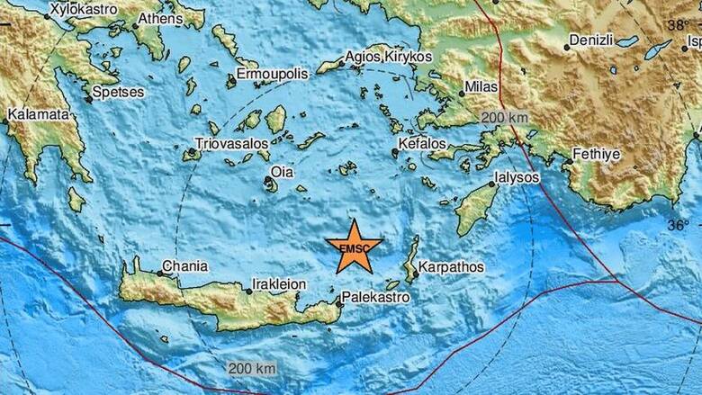 Σεισμός 5,5 Ρίχτερ κοντά στην Κάσο