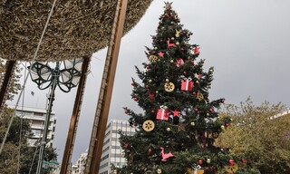 Χριστούγεννα: Ο γιορτινός στολισμός της πλατείας Συντάγματος σε εικόνες