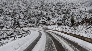 Κακοκαιρία «Μπάρμπαρα»: Χωρίς ρεύμα χωριά της Εύβοιας από το χιόνι