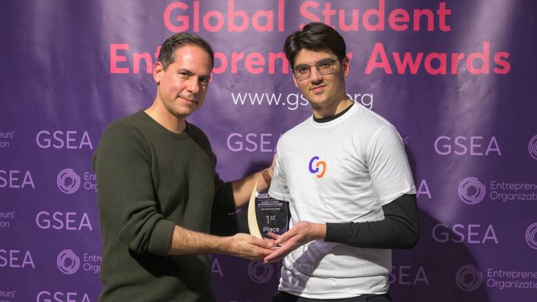 Φοιτητής του ΟΠΑ κερδίζει τον Εθνικό Διαγωνισμό για τα Global Student Entrepreneur Awards