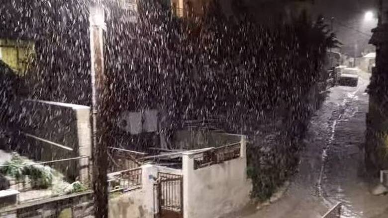 Χιόνια στα ορεινά σε Θεσσαλονίκη και Χαλκιδική