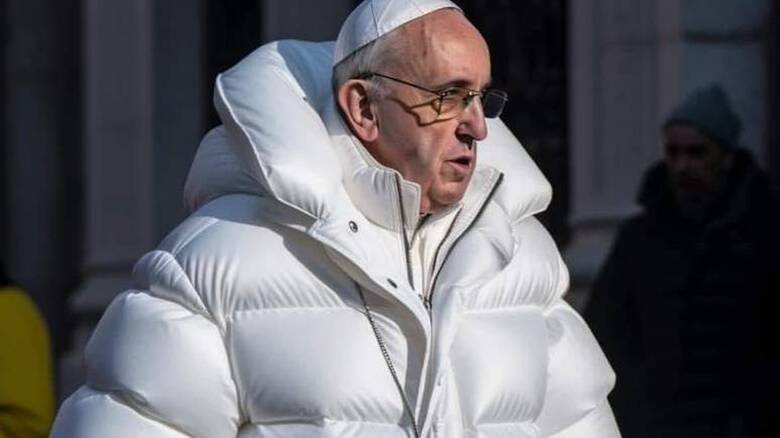 Σάλος με την fake φωτογραφία του Πάπα με το λευκό μπουφάν