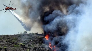 Μεγάλη φωτιά στην Ηλεία  - Μήνυμα από το 112 για εκκένωση οικισμών
