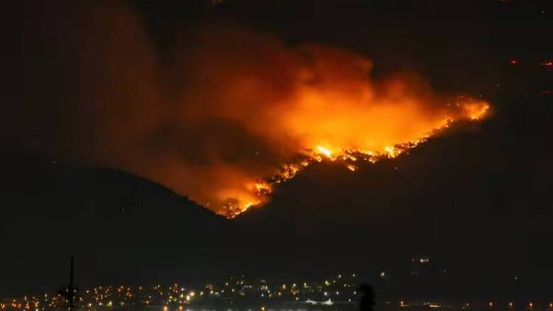 Time-lapse από την καταστροφική φωτιά στην Πάρνηθα