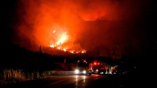 Σε εξέλιξη η φωτιά στον Μαραθώνα - Φόβοι για το δάσος του Σχοινιά