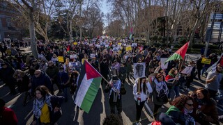 Ισπανία: Χιλιάδες διαδηλωτές στους δρόμους με αίτημα το τέλος της γενοκτονίας στην Παλαιστίνη